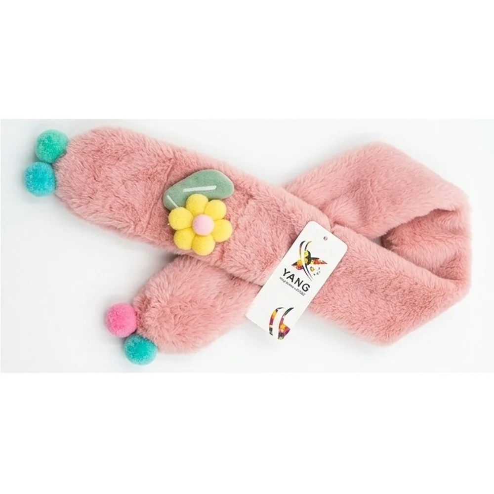 Diadema de peluche con flor